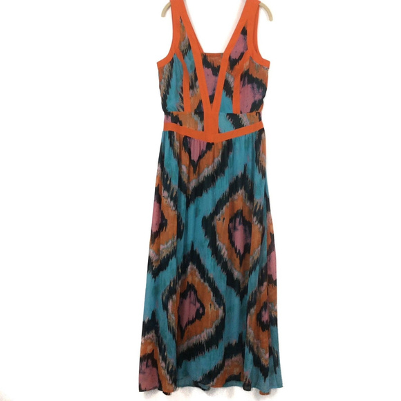 Gianni Bini Dresses & Skirts - 🦋Gianni Bini Flowy Teal Orange Maxi Dress 11
